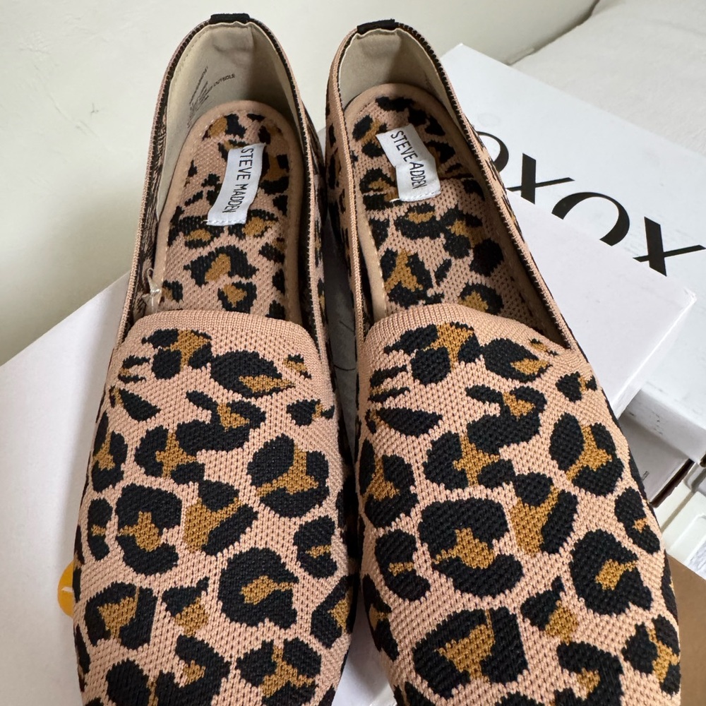 Steve Madden Animal Print Flats - Black and Brown